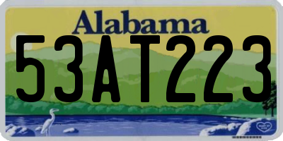 AL license plate 53AT223