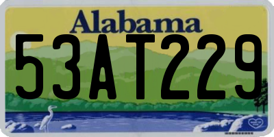AL license plate 53AT229