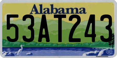 AL license plate 53AT243