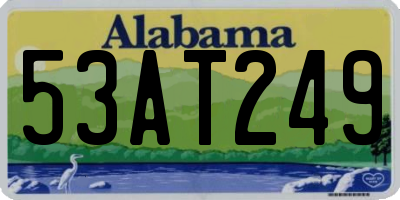AL license plate 53AT249