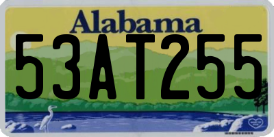 AL license plate 53AT255