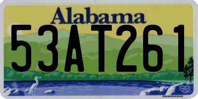 AL license plate 53AT261
