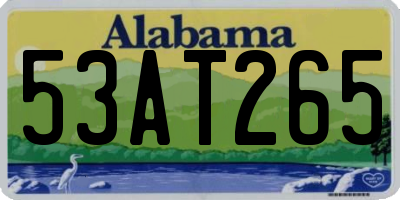 AL license plate 53AT265