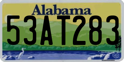 AL license plate 53AT283