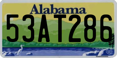 AL license plate 53AT286