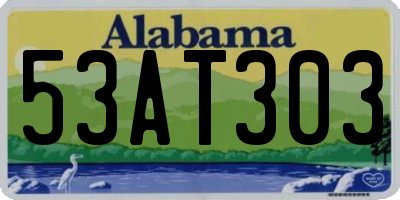 AL license plate 53AT303