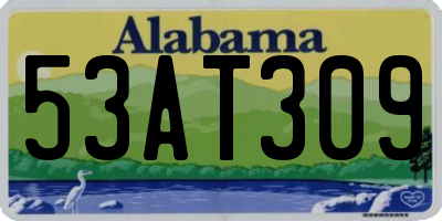 AL license plate 53AT309