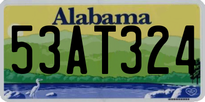 AL license plate 53AT324