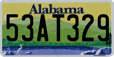AL license plate 53AT329