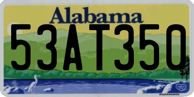 AL license plate 53AT350
