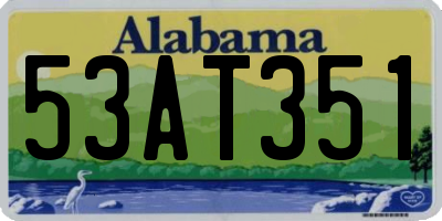 AL license plate 53AT351