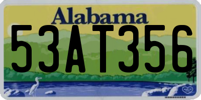 AL license plate 53AT356