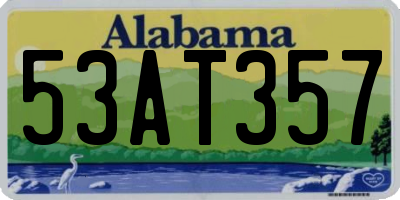 AL license plate 53AT357