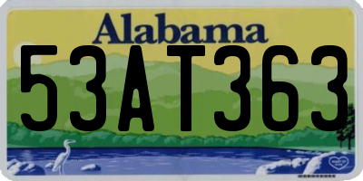 AL license plate 53AT363