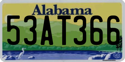 AL license plate 53AT366