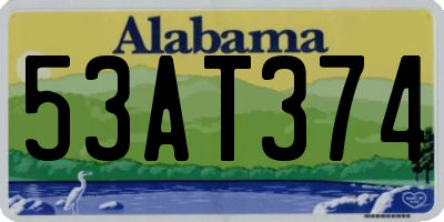 AL license plate 53AT374