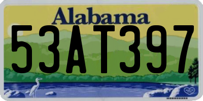 AL license plate 53AT397