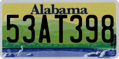 AL license plate 53AT398