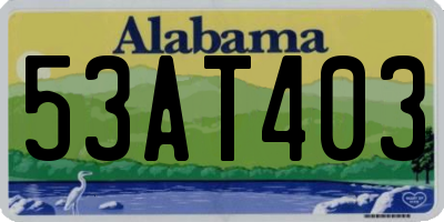 AL license plate 53AT403