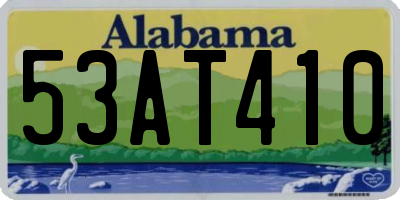 AL license plate 53AT410