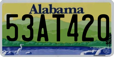 AL license plate 53AT420