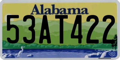 AL license plate 53AT422