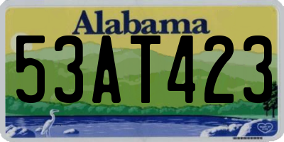AL license plate 53AT423