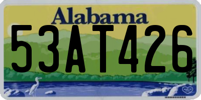 AL license plate 53AT426