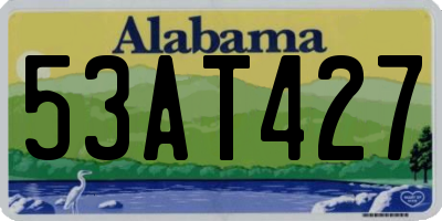AL license plate 53AT427