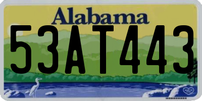AL license plate 53AT443