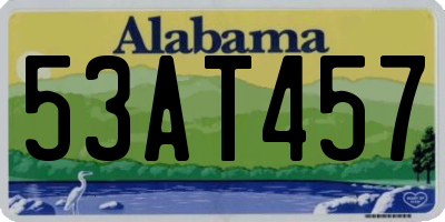AL license plate 53AT457