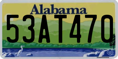 AL license plate 53AT470