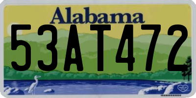 AL license plate 53AT472