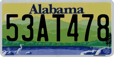 AL license plate 53AT478