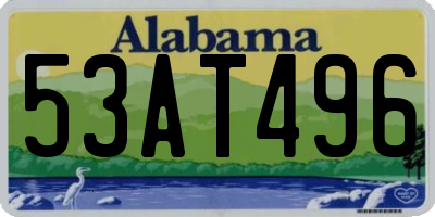 AL license plate 53AT496