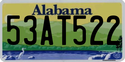 AL license plate 53AT522