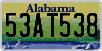 AL license plate 53AT538