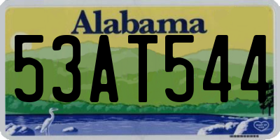 AL license plate 53AT544