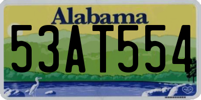 AL license plate 53AT554