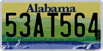 AL license plate 53AT564