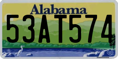 AL license plate 53AT574