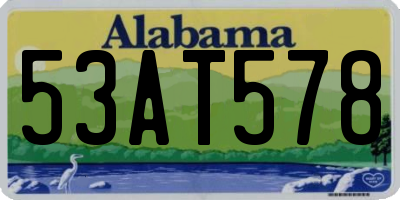 AL license plate 53AT578