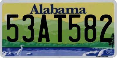 AL license plate 53AT582