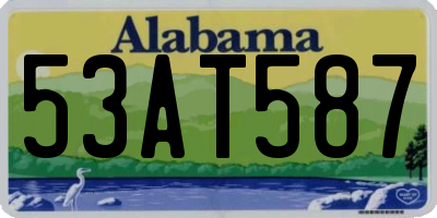 AL license plate 53AT587