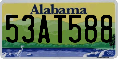 AL license plate 53AT588