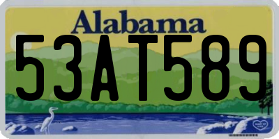 AL license plate 53AT589
