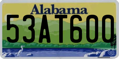 AL license plate 53AT600
