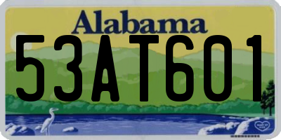 AL license plate 53AT601