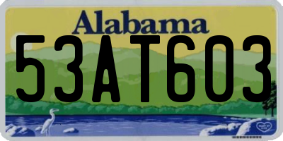 AL license plate 53AT603