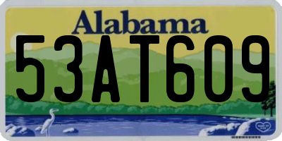 AL license plate 53AT609
